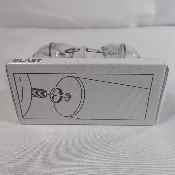 IKEA Blast 4 Set 402.172.48 Round Rod Finials Glass Globe Black Curtain Steel - Picture 3 of 16